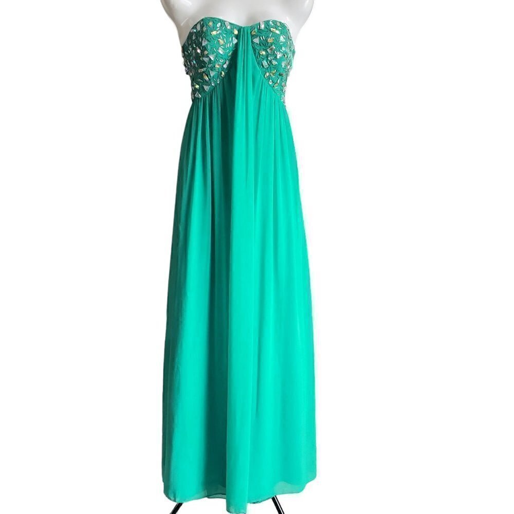 MORGAN & CO CHIFFON DRESS - Picture 3 of 10